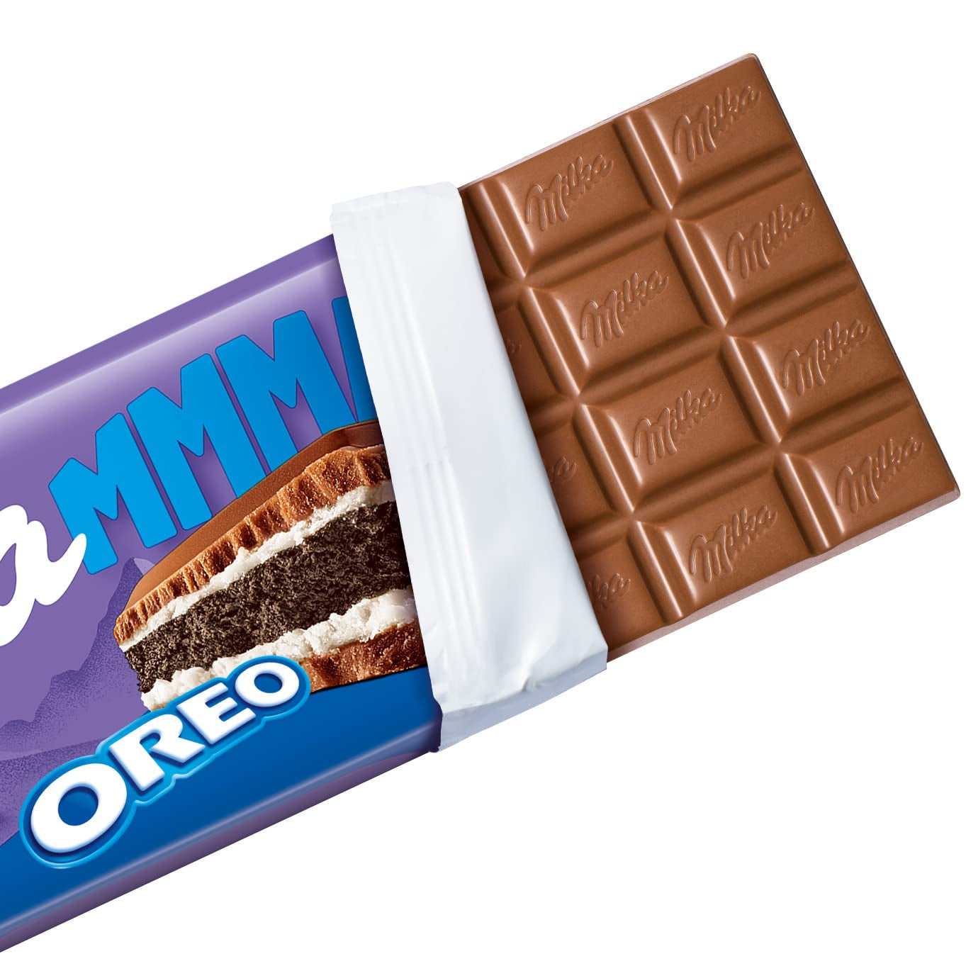 Milka Mmmax Oreo – Alpine mælkechokolade med sprøde Oreo cookies og mælkecreme – 300g