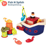 B. legetøj 13 styks badekar legetøj til børn med båd, stable kop, fisk, fiske legetøj til børn badekar fra 1 år Legetøj Bebe Naty Shop