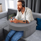 Læsepude til seng og sofa, spillepude, lappude til bærbar computer, spillepude med arme og sidelomme, til voksne, der leger, læser, ser tv, spiller på sofaen