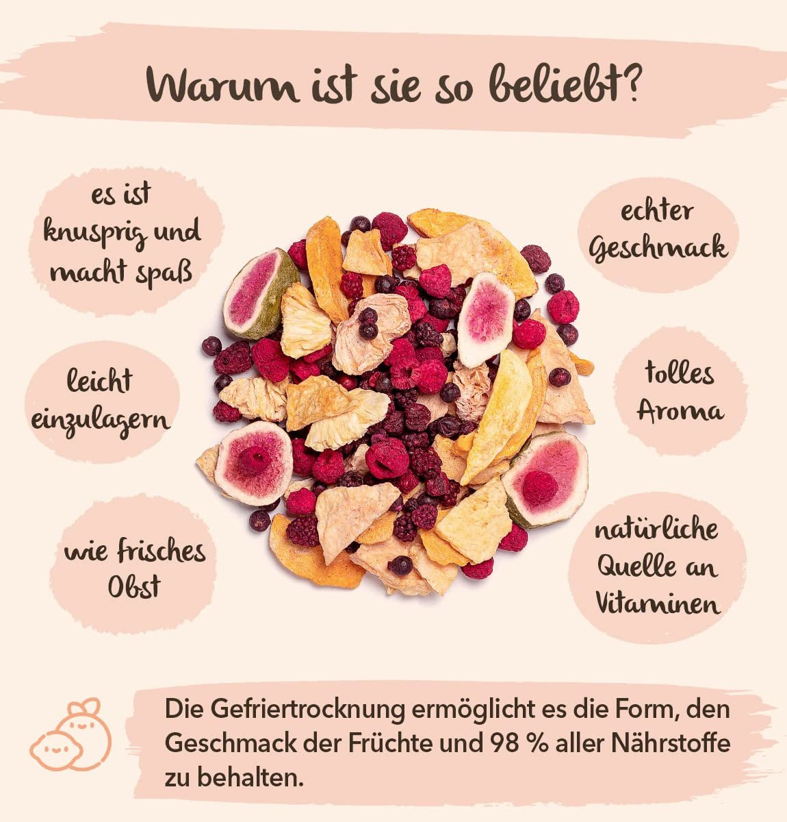 Frysetørrede abrikoser BRIX | Naturlige, tørrede abrikoser 85 g | Great Taste Award for tørret frugt, tørret | Ikke-GMO, glutenfri, vegansk, konserverede vitaminer Naty Shop Dehydrerede produkter