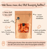 Frysetørrede abrikoser BRIX | Naturlige, tørrede abrikoser 85 g | Great Taste Award for tørret frugt, tørret | Ikke-GMO, glutenfri, vegansk, konserverede vitaminer Naty Shop Dehydrerede produkter