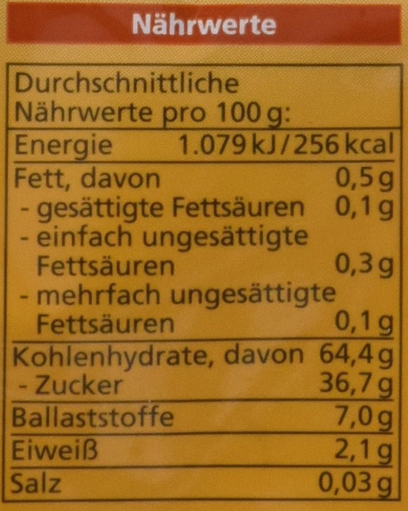 Tørrede økologiske abrikoser, kernefri, 200 g Naty Shop dehydrerede produkter