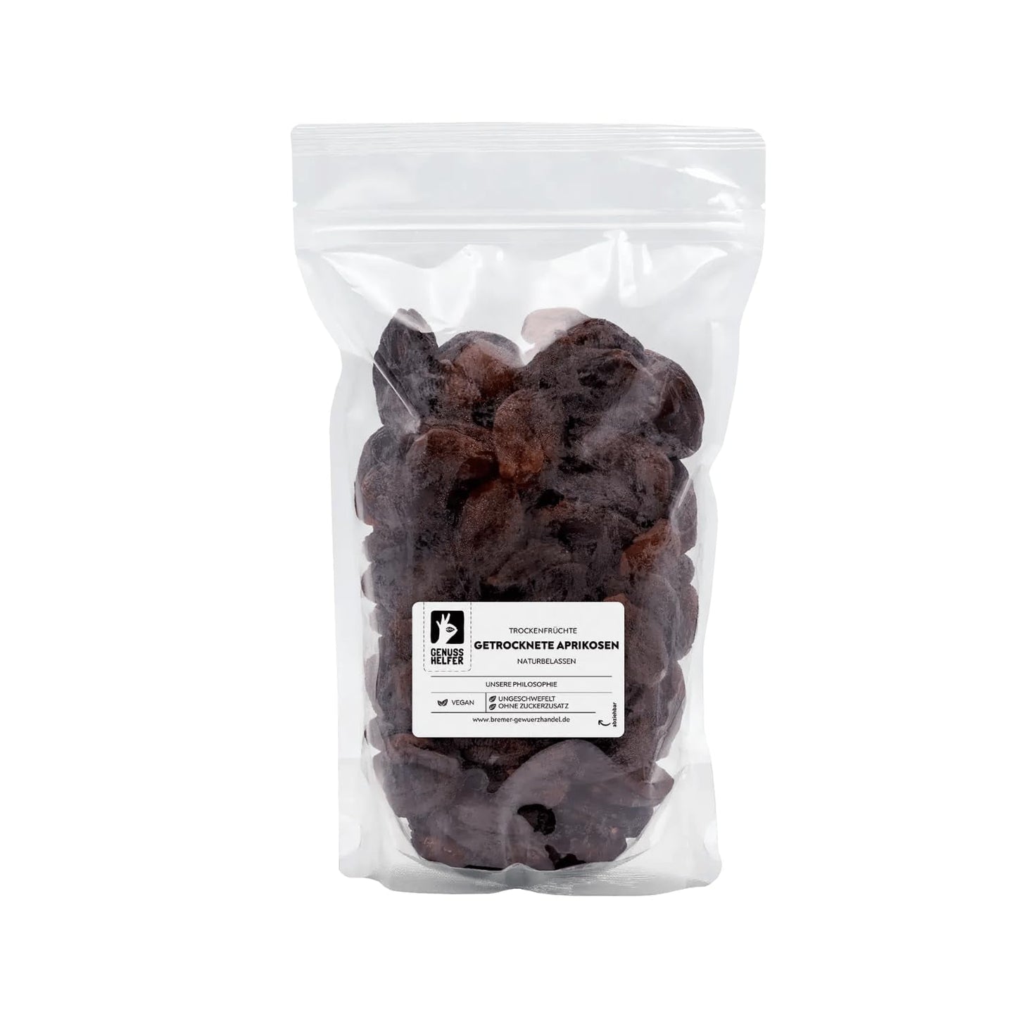 Bremer Gewürzhandel tørrede abrikoser, tørret frugt uden tilsat sukker og usvovlet, 1 kg Naty Shop dehydrerede produkter 1 kg (1 pakke)