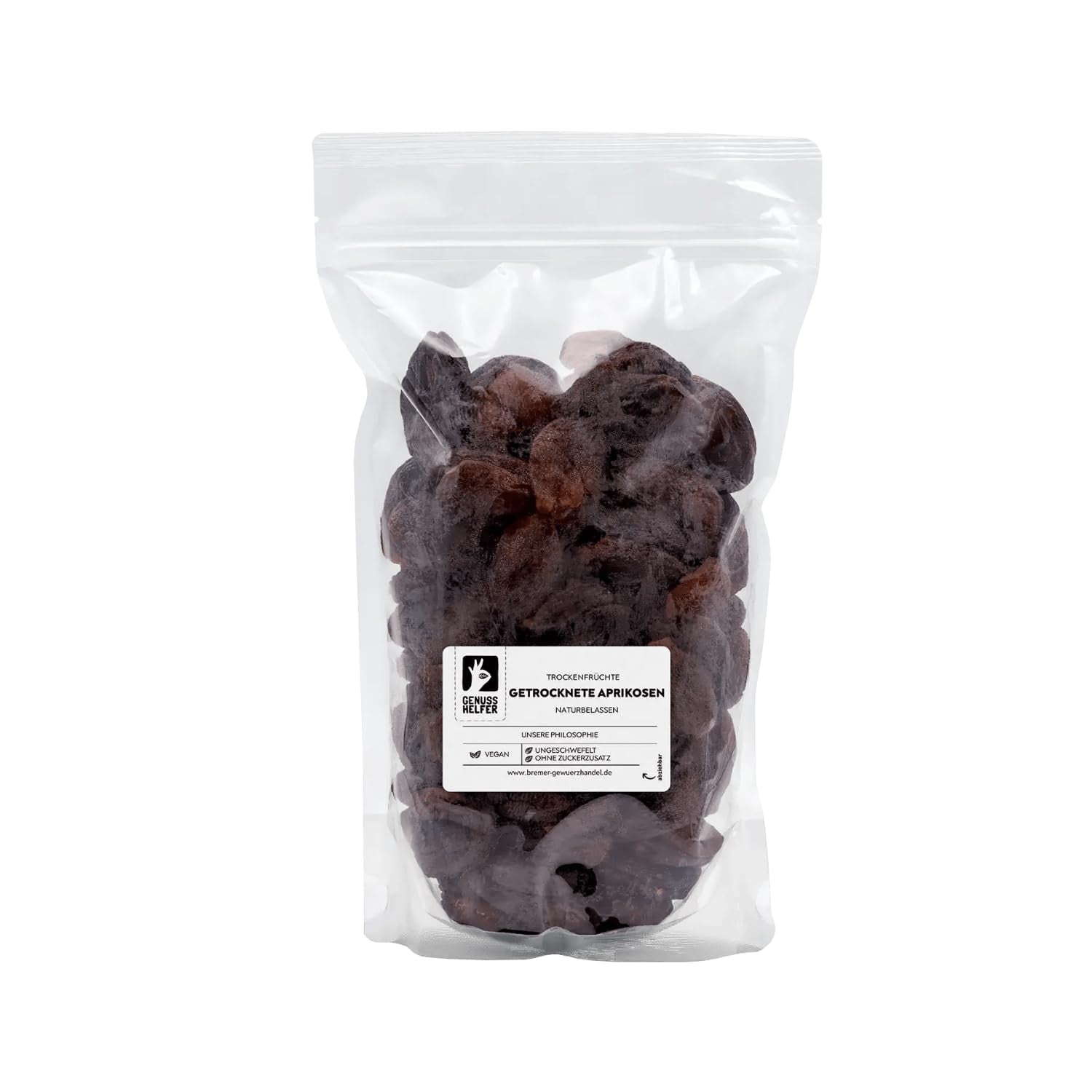 Bremer Gewürzhandel tørrede abrikoser, tørret frugt uden tilsat sukker og usvovlet, 1 kg Naty Shop dehydrerede produkter 1 kg (1 pakke)