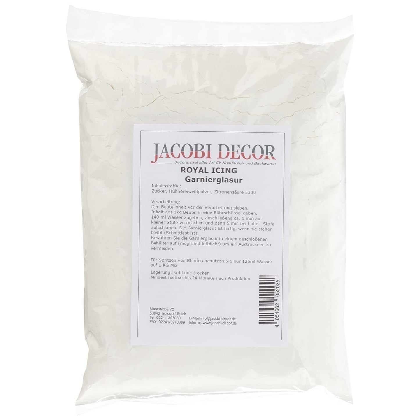Cake Company Royal Icing 1 pakke (1 x 1000g) I Tør kagedekorationsblanding af bedste kvalitet I Til glasur og fine linjer I Glutenfri I Perfekt til kager og cupcakes Naty Shop Sukkerpasta