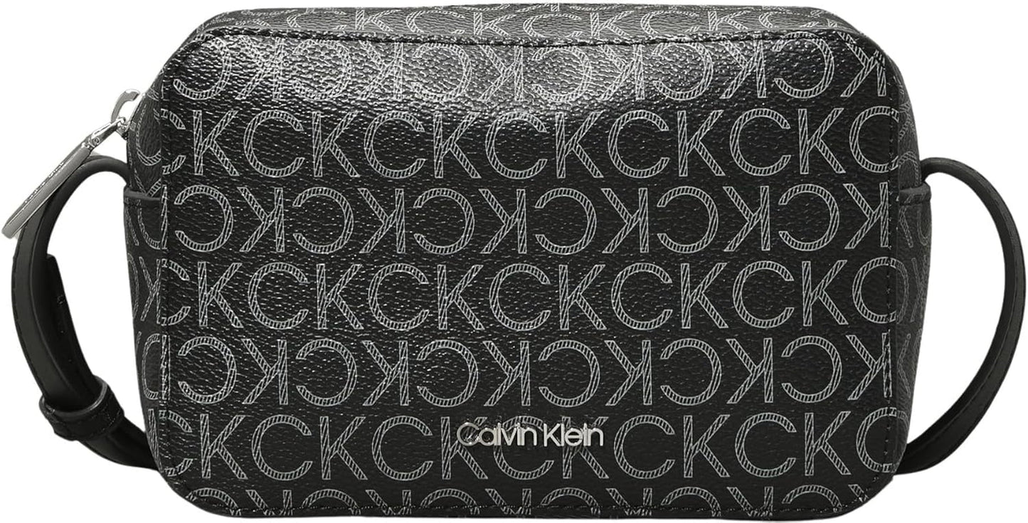Calvin Klein Dame Skuldertaske Ck Must Kamerataske Mono Klein, Sort (Sort Mono), Naturlig størrelse Tasker Kvinder Naty Shop Standardtitel