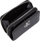 Calvin Klein Dame Minimal Monogram Zip Around Klein Wallet, Sort (Sort), One Size Naty Shop Dame Wallet