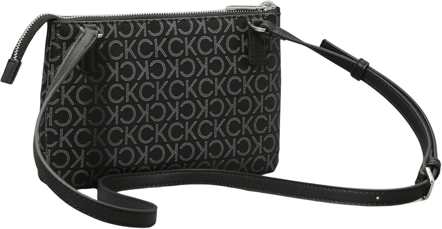 Calvin Klein Dame skuldertaske Ck Must Klein, Sort (Sort Mono), Naturlig størrelse Dame Tasker Naty Shop