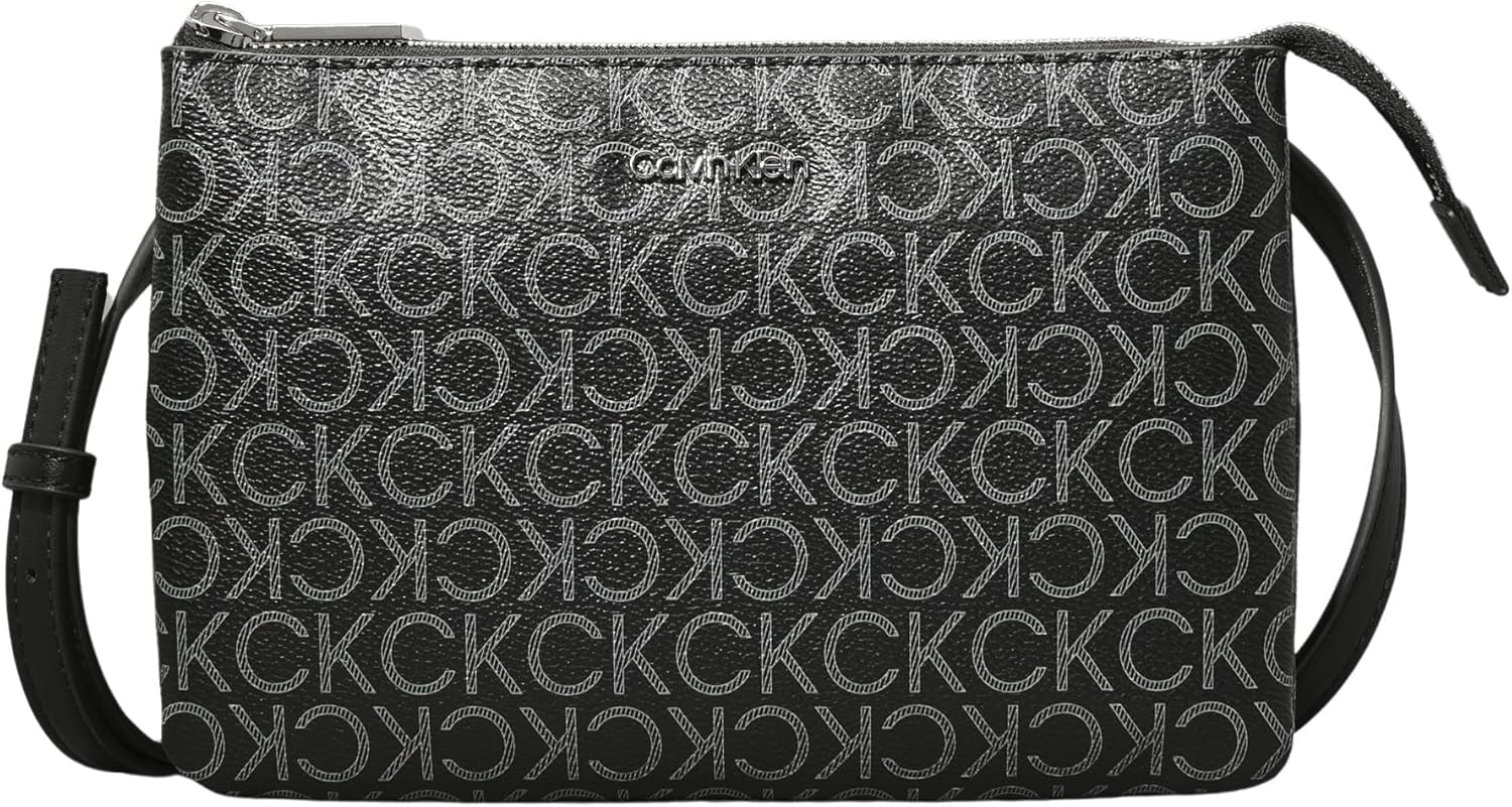 Calvin Klein Dame Ck Must Klein Skuldertaske, Sort (Sort Mono), Tasker i naturlig størrelse Dame Naty Shop Standardtitel