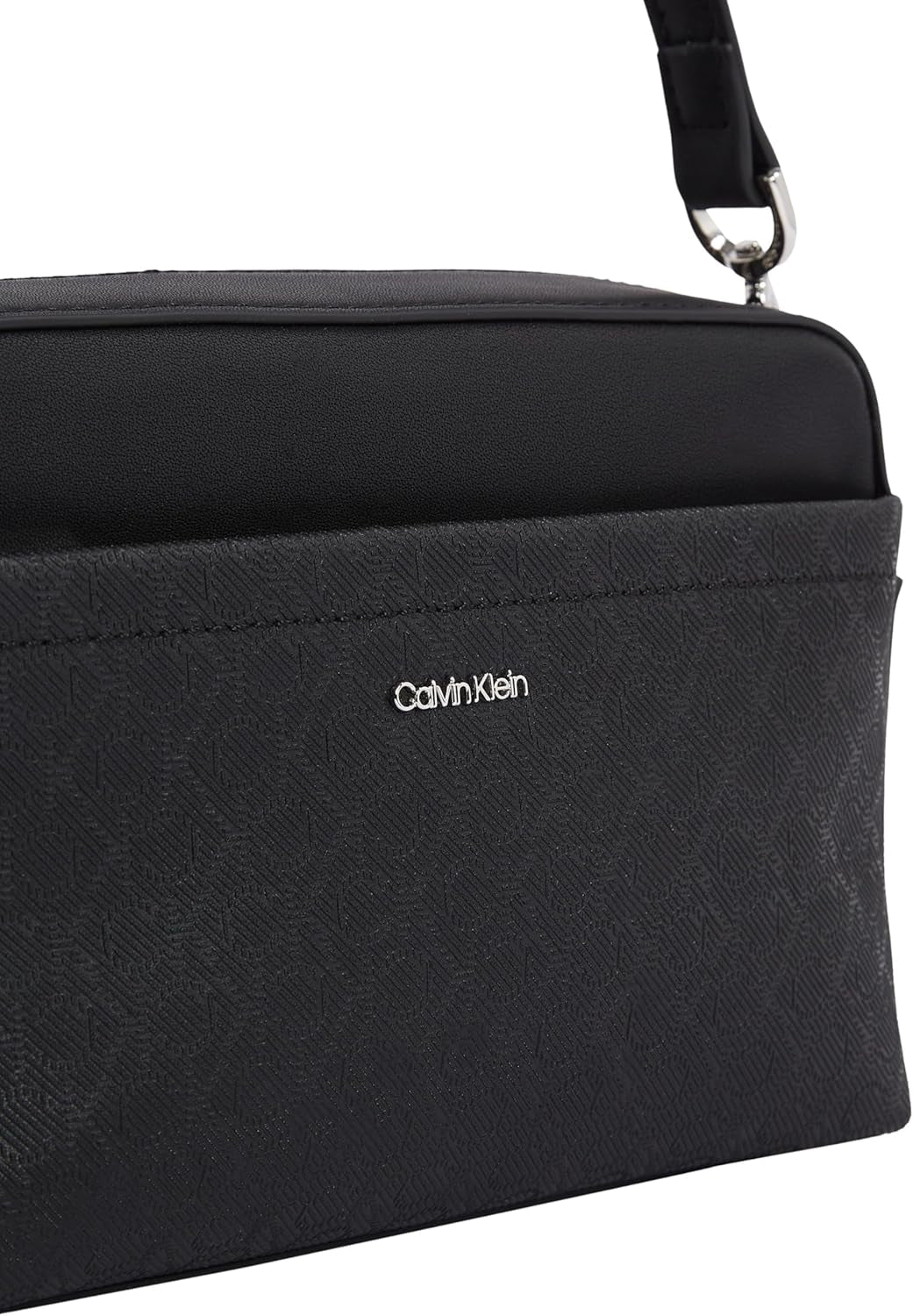 Calvin Klein Dame Skuldertaske Must Kamerataske Mono Bred Skulderrem, Sort (Ck Black), Life Size Dametasker Naty Shop