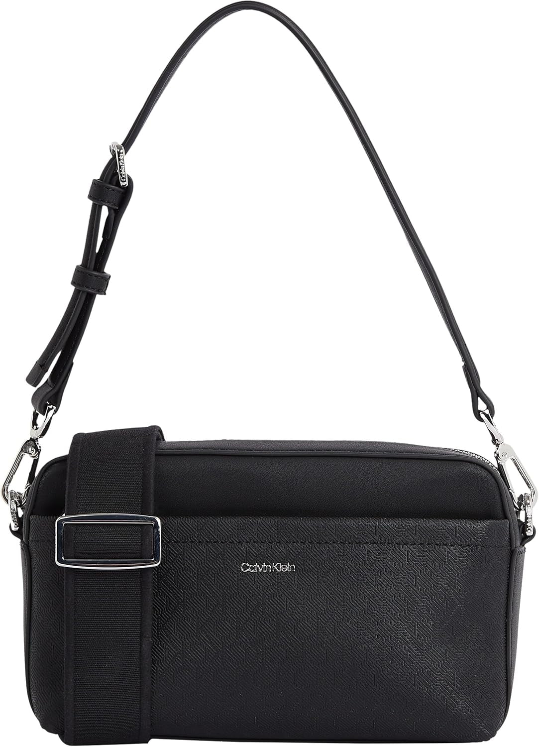 Calvin Klein Dame Skuldertaske Must Kamerataske Mono Bred Skulderrem, Sort (Ck Black), Life Size Tasker Kvinder Naty Shop Standardtitel