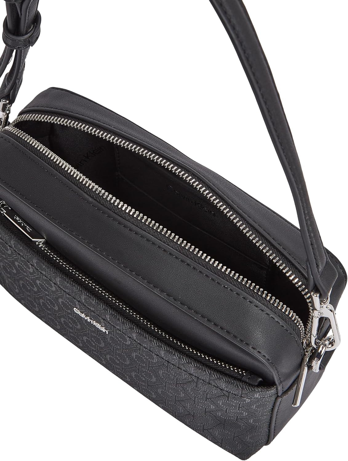 Calvin Klein Dame Skuldertaske Must Kamerataske Mono Bred Skulderrem, Sort (Ck Black), Life Size Dametasker Naty Shop