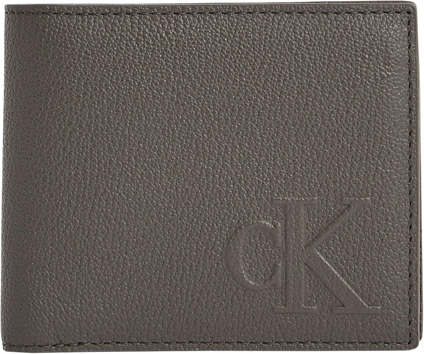 Calvin Klein Skulptur til mænd Billfod Cc Lv04g1022g Rejsetilbehør Bi-fold pung Herre pung Naty Shop Grå (Beluga) Os