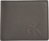 Calvin Klein Skulptur til mænd Billfod Cc Lv04g1022g Rejsetilbehør Bi-fold pung Herre pung Naty Shop Grå (Beluga) Os