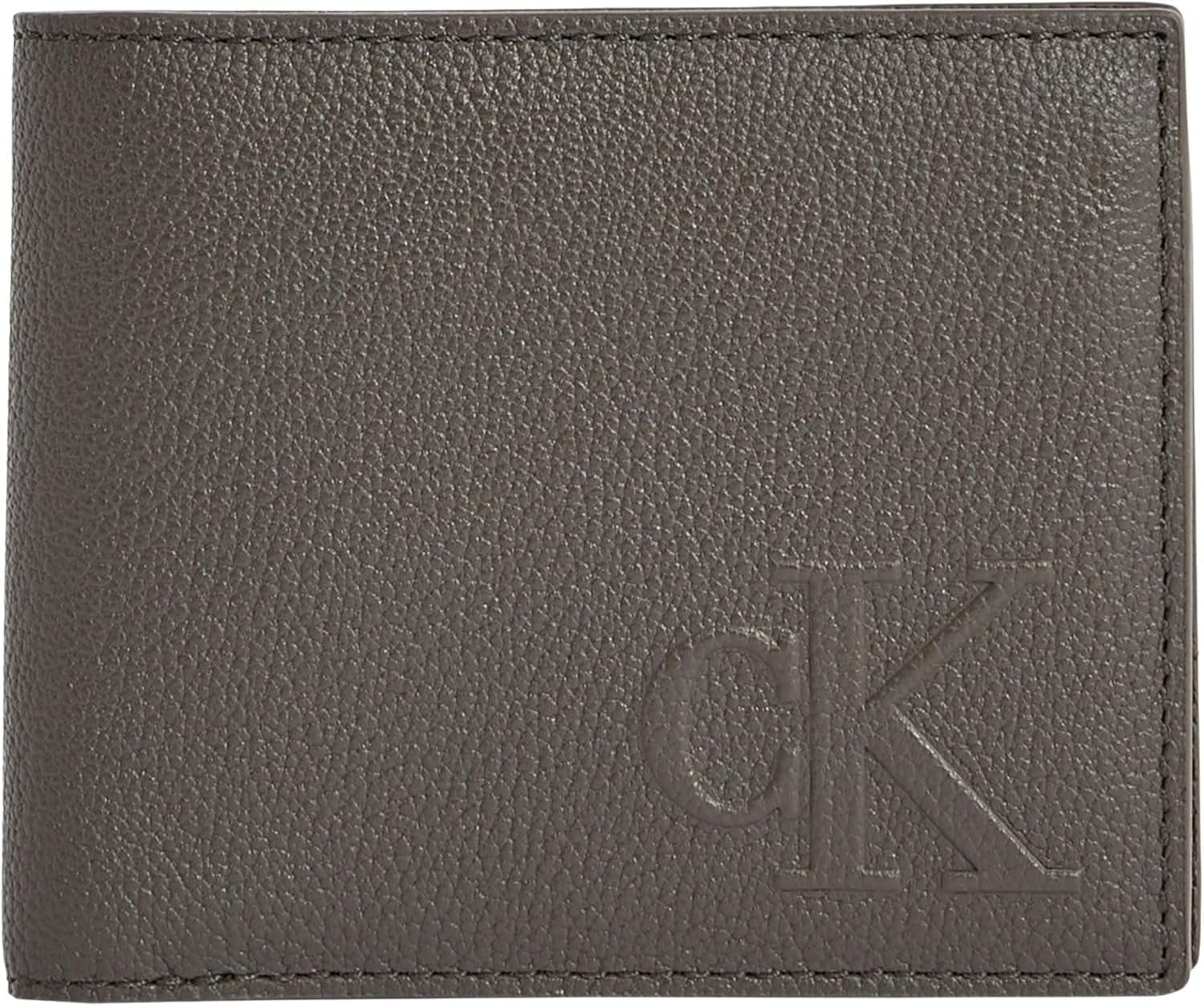 Calvin Klein Skulptur til mænd Billfod Cc Lv04g1022g Rejsetilbehør Bi-fold pung Herre pung Naty Shop Grå (Beluga) Os