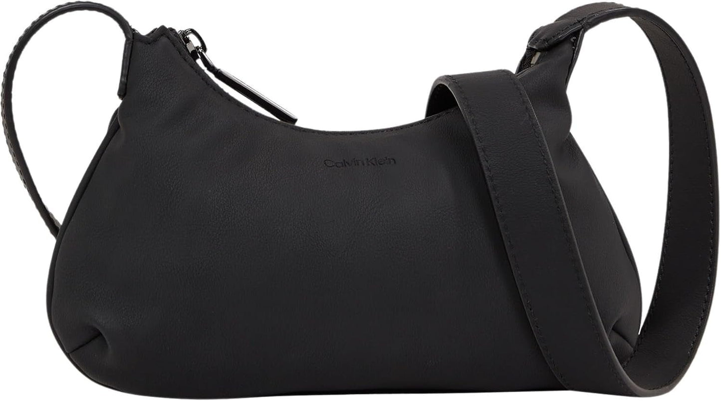 Calvin Klein Crossbody Klein Skuldertaske med lynlås, Sort (Ck Sort), Tasker i naturlig størrelse Dame Naty Shop Standardtitel