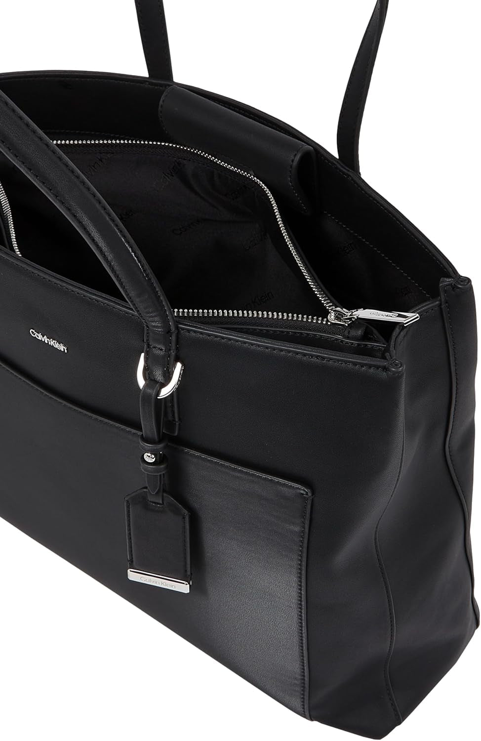 Calvin Klein Dame Shopper Must Medium med lynlås, Sort (Ck Black), One size Dametasker Naty Shop