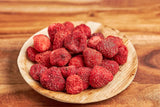 Frysetørrede hele jordbær 100g - Frysetørrede frugter - Frysetørrede tørrede frugter - Tørrede jordbær - Perfekt til bagning, dekoration af kager, snacks, müsli og desserter Tørrede produkter Naty Shop