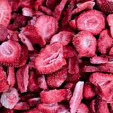 Frysetørrede jordbær 150g - Frysetørrede jordbærskiver - Frysetørrede tørrede frugter - Tørrede jordbærfrugter - Perfekt til bagning, dekoration, snacks, müsli, desserter Tørrede produkter Naty Shop