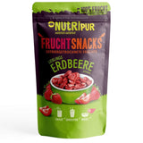 Frysetørrede jordbær 300g: usødede tørrede jordbærskiver - Frysetørrede jordbær med ren frugt, fulde af smag: frysetørrede bær - NUTRIPUR tørrede frugter Naty Shop dehydrerede produkter 25G (pakke med 1) Jordbær