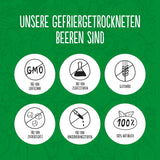 Super Have frysetørrede jordbær | Lækker og 100% ren frysetørret frugt | Hele tørrede jordbær til sunde snacks eller bagning | Frysetørrede jordbær 19g Naty Shop dehydrerede produkter