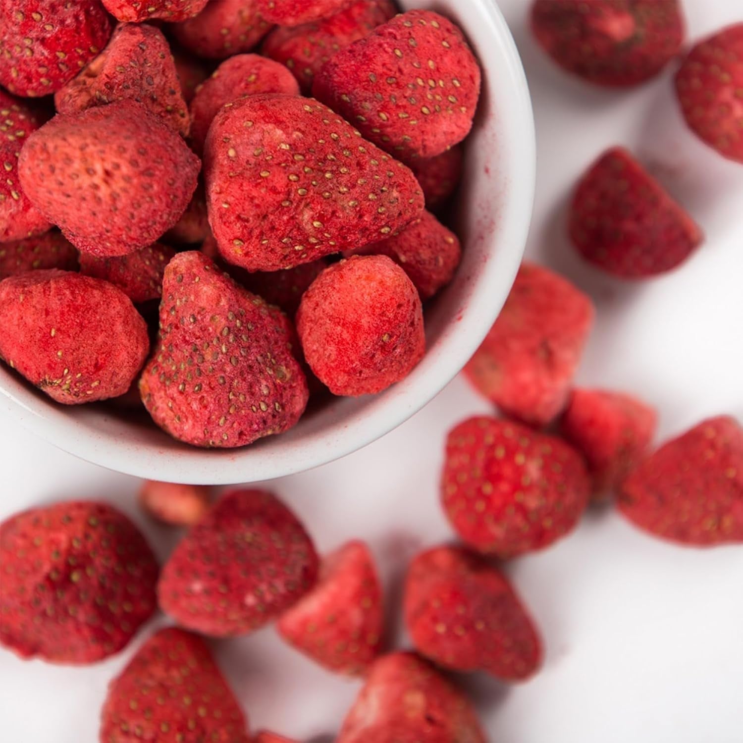 Super Have frysetørrede jordbær | Lækker og 100% ren frysetørret frugt | Hele tørrede jordbær til sunde snacks eller bagning | Frysetørrede jordbær 19g Naty Shop dehydrerede produkter