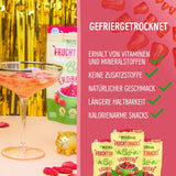 Økologiske frysetørrede jordbær: 70 g tørrede jordbær til smoothieskåle, müsli, grødtoppinger - frysetørrede bær uden tilsat sukker - frysetørrede jordbær - NutriPur frugter Tørrede produkter Naty Shop