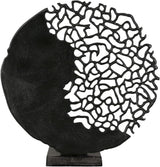 Casablanca moderne design GILDE skulptur Osaka sort H: 44 cm B: 41 cm D: 10 cm 43491 Statuetter og skulpturer Naty Shop Sort Højde 44 cm