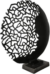 Casablanca moderne design GILDE skulptur Osaka sort H: 44 cm B: 41 cm D: 10 cm 43491 Statuetter og skulpturer Naty Shop