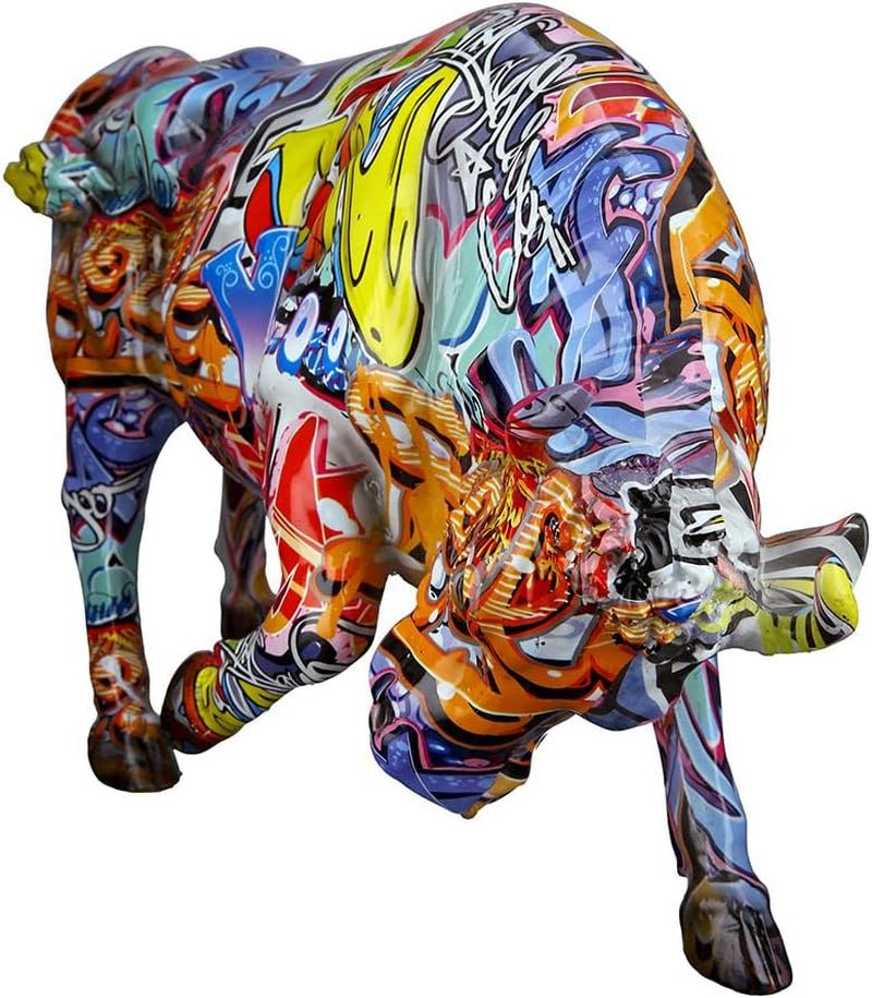 Casablanca dekorativ tyredyrsfigur - lavet af syntetisk harpiks i street art design - farve: flerfarvet højde 27 cm Statuetter og skulpturer Naty Shop