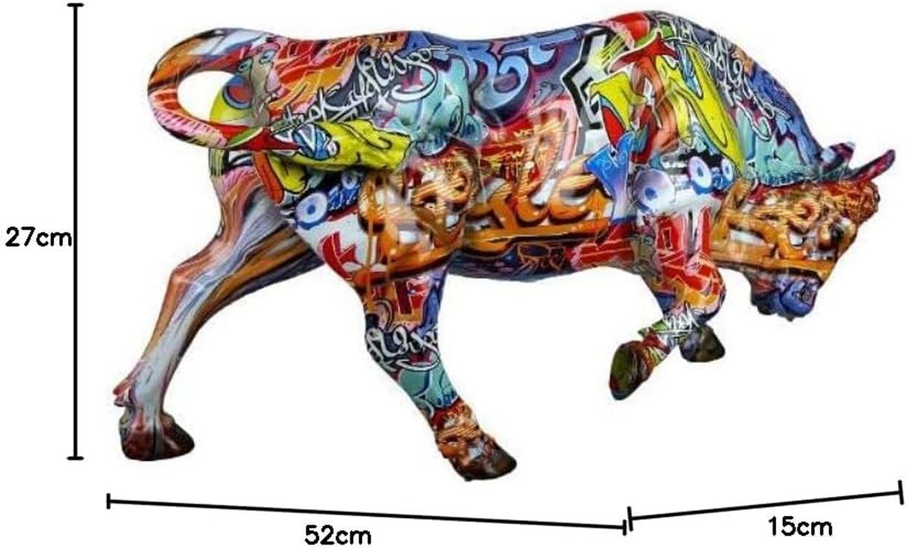 Casablanca dekorativ tyredyrsfigur - lavet af syntetisk harpiks i street art design - farve: flerfarvet højde 27 cm Statuetter og skulpturer Naty Shop