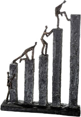 Casablanca dekorativ skulptur figur - Lavet af syntetisk harpiks - Model: Patience - Farver: Bronze Sort - Stue dekorativ - Højde 41 cm Statuetter og skulpturer Naty Shop Increase
