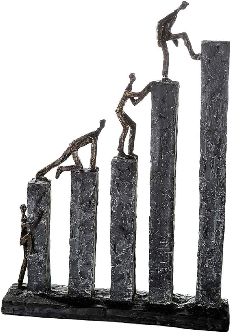 Casablanca dekorativ skulptur figur - Lavet af syntetisk harpiks - Model: Patience - Farver: Bronze Sort - Stue dekorativ - Højde 41 cm Statuetter og skulpturer Naty Shop Increase