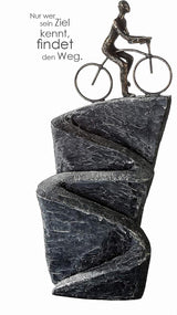 Casablanca dekorativ skulptur figur - Lavet af syntetisk harpiks - Model: Patience - Farver: Sort Bronze - Dekorativ stue - Højde 41 cm Statuetter og skulpturer Naty Shop Top
