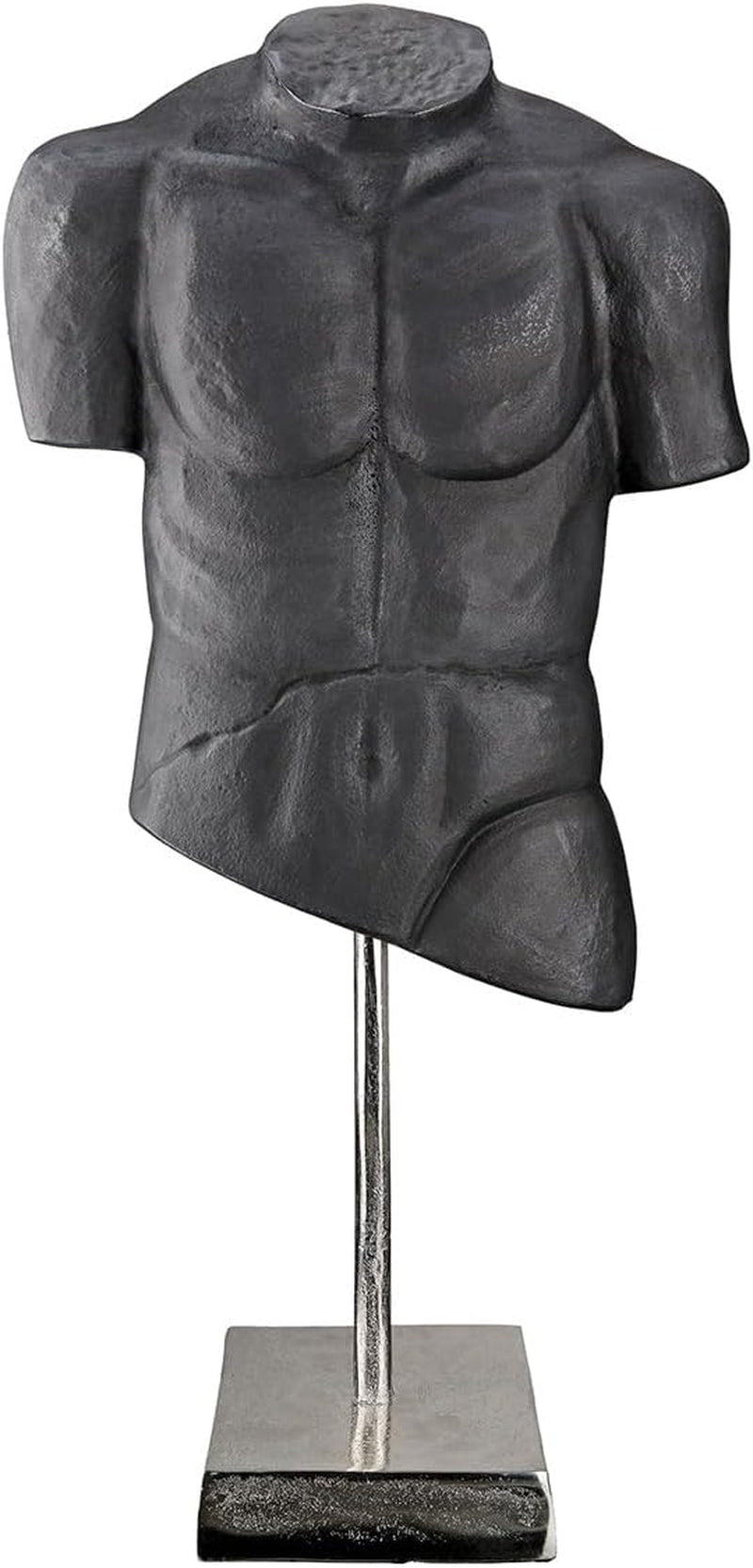 Casablanca stor dekorativ skulptur - rund aluminium træ skulptur farve: naturlig sølv - stue dekoration fødselsdagsgave højde 46 cm Statuetter og skulpturer Naty Shop Antracit Højde 55 cm