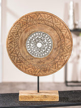 Casablanca stor dekorativ skulptur - aluminiumstræ rund skulptur farve: naturlig sølv - stue dekoration fødselsdagsgave højde 46 cm Statuetter og skulpturer Naty Shop Naturlige farver Højde 46 cm