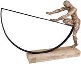 Casablanca stor dekorativ skulptur - rund aluminiumstræ skulptur farve: naturlig sølv - stue dekoration fødselsdagsgave højde 46 cm Statuetter og skulpturer Naty Shop Bronze Højde 29,5 cm