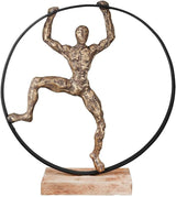 Casablanca stor dekorativ skulptur - rund aluminiumstræ skulptur farve: naturligt sølv - stue dekoration fødselsdagsgave højde 46 cm Statuetter og skulpturer Naty Shop Bronze Højde 45 cm