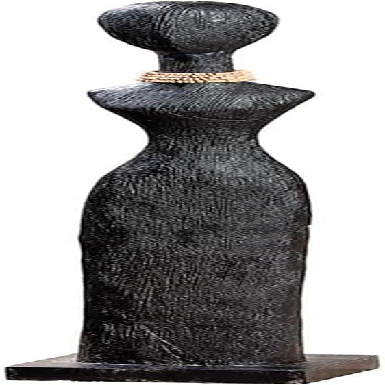 Casablanca stor dekorativ skulptur - aluminiumstræ rund skulptur farve: naturlig sølv - stue dekoration fødselsdagsgave højde 46 cm Statuetter og skulpturer Naty Shop Sort Højde 86 cm