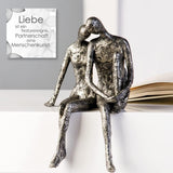 Casablanca Skulptur - Par dekorativ figur - Polyresin - Farve: antik sølv Højde 25 cm Statuetter og skulpturer Naty Shop