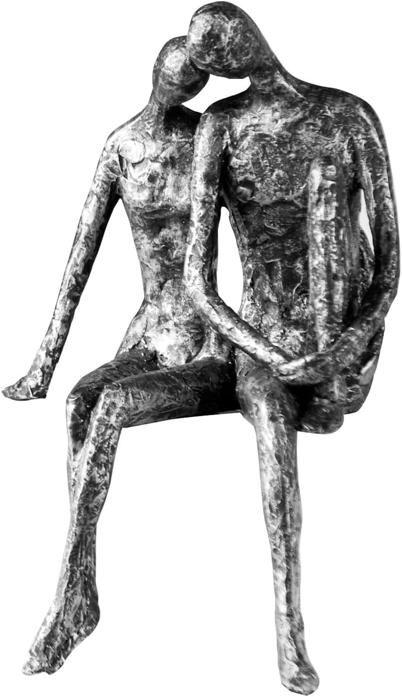 Casablanca Skulptur - Par dekorativ figur - Polyresin - Farve: antik sølv Højde 25 cm Statuetter og skulpturer Naty Shop sølv Højde 25 cm