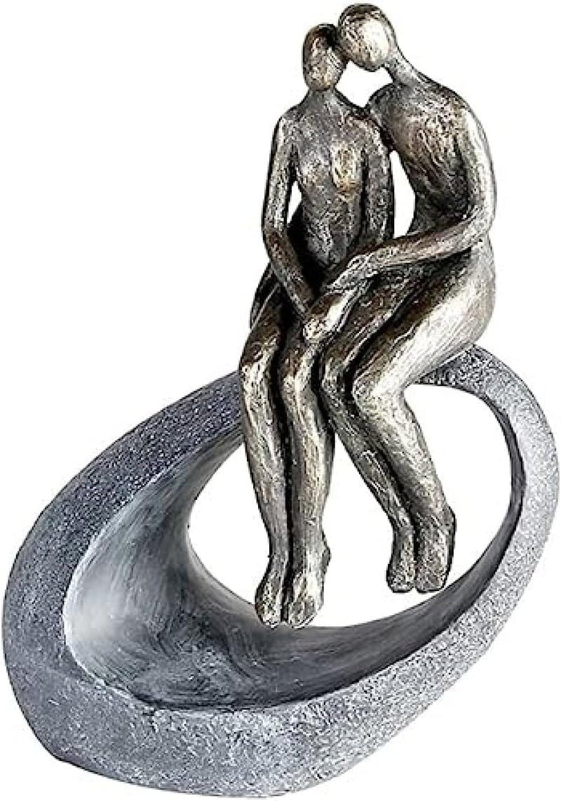 Casablanca - Skulptur - Dekorativ figur - Moment - Par - Poly - farvet bronze - 27 x 19 cm Statuetter og skulpturer Naty Shop Farver bronze, grå Højde 27 cm