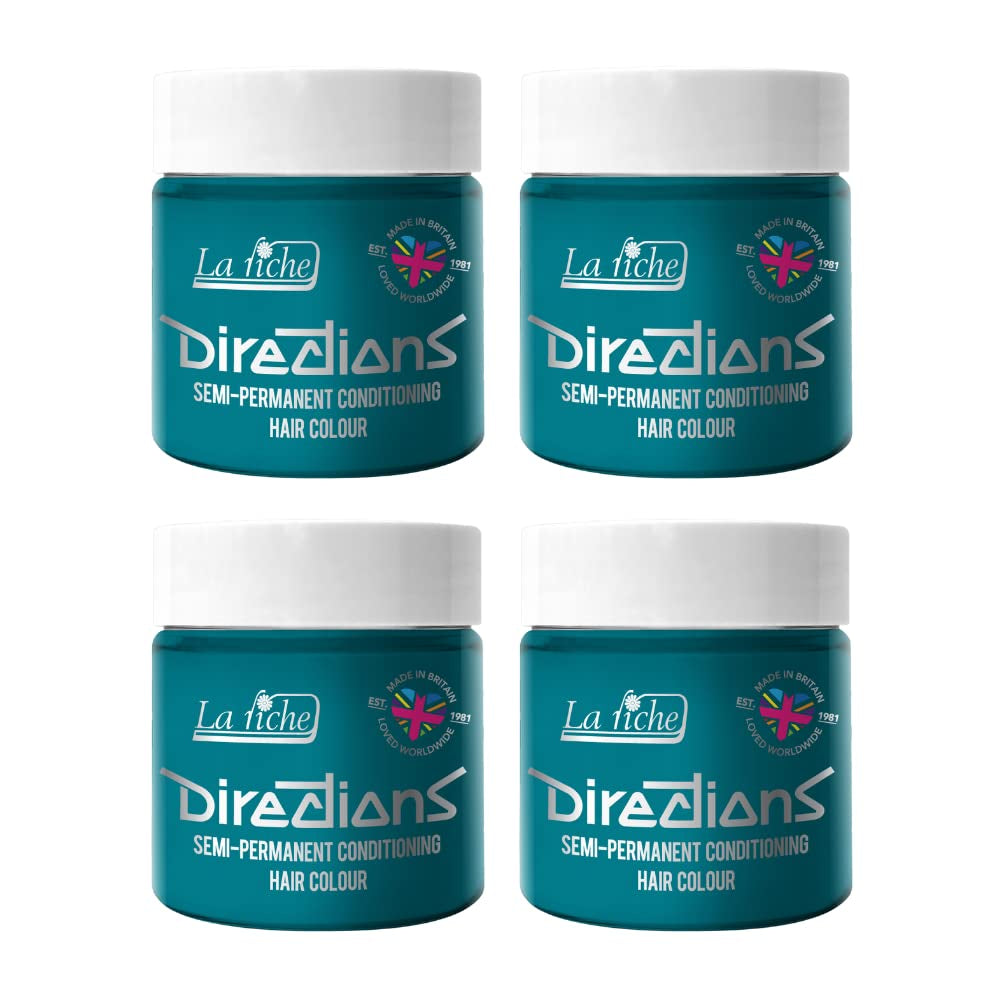 Vejledning semi-permanent hårfarve 100 ml æske 4 pakke (Pillarbox Red) Naty Shop Turkis hårfarve 100 Ml (pakke med 4)