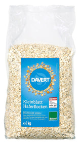 Davert Bioland småbladede havregryn 1 kg – Lavet af fuldkorn, et værdifuldt helprodukt – 100 % økologisk kvalitet Davert (1 x 1 kg)