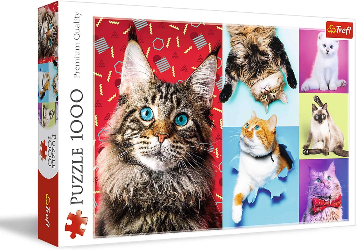 Puslespil - "1000" - Portrætter af sjove hunde Puslespil Naty Shop Sjove katte