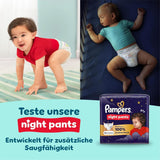 Pampers Premium Protection Pants Str. 7, 123 Bleer, 15 kg+, med 360° justering og bløde anti-lækage manchetter for optimal komfort og beskyttelse