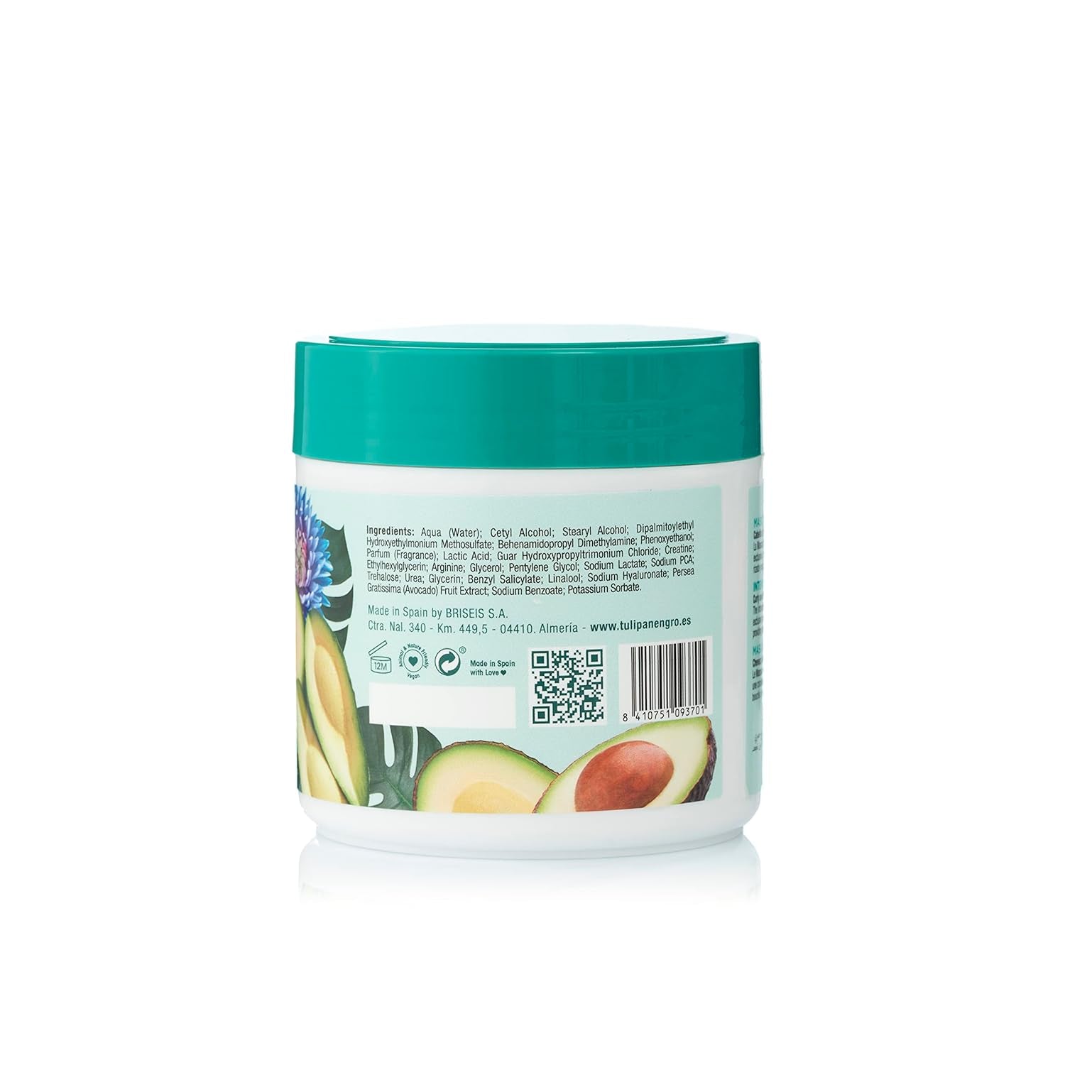 Sort tulipan maske, intensiv, fugtgivende, 400 ml Naty Shop hårmaske