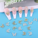 20 stk Glitter Butterfly Nail Charms, Nail Art Rhinestones, Nail Stones, Butterfly Nail Art, Rhinestones, Valentinsdag Nail Charms, DIY Mobiltelefon Case Decoration