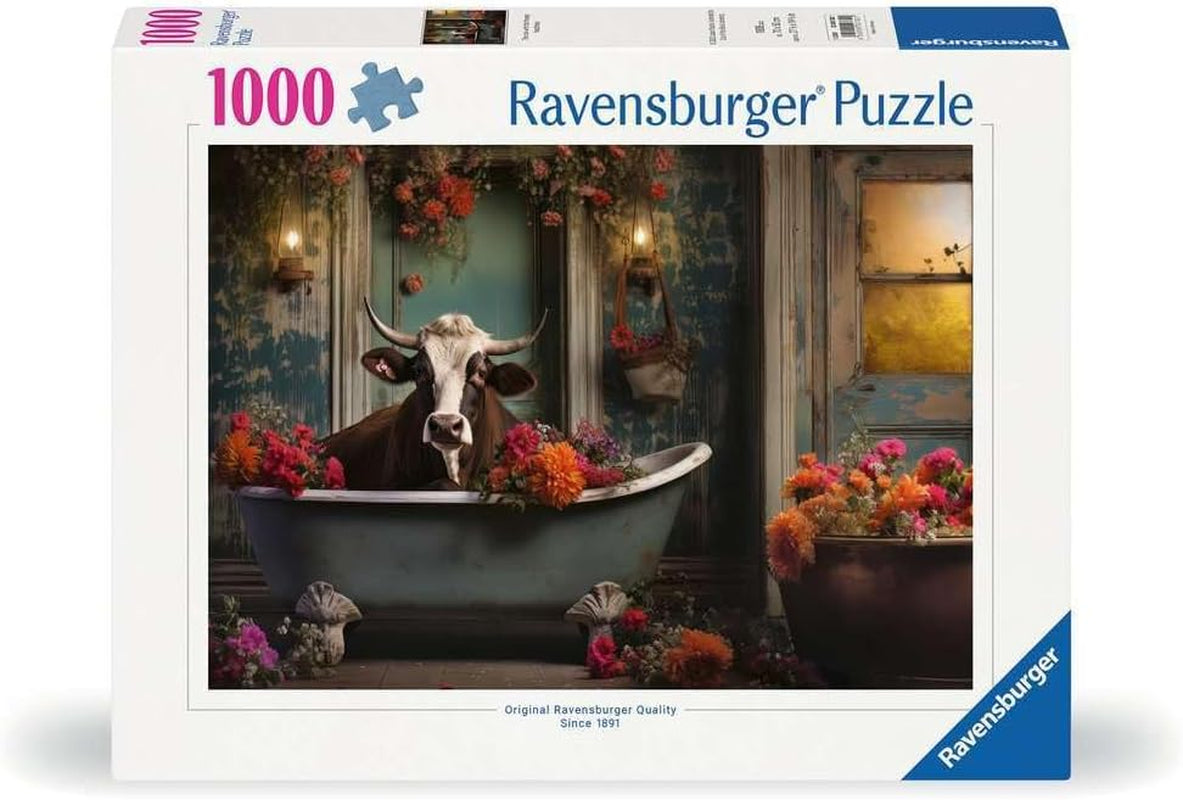 Ravensburger Puslespil 12000782 - Ko i karret - 1000 brikker puslespil til voksne og børn i alderen 14+, Puslespil Naty Shop Standardtitel