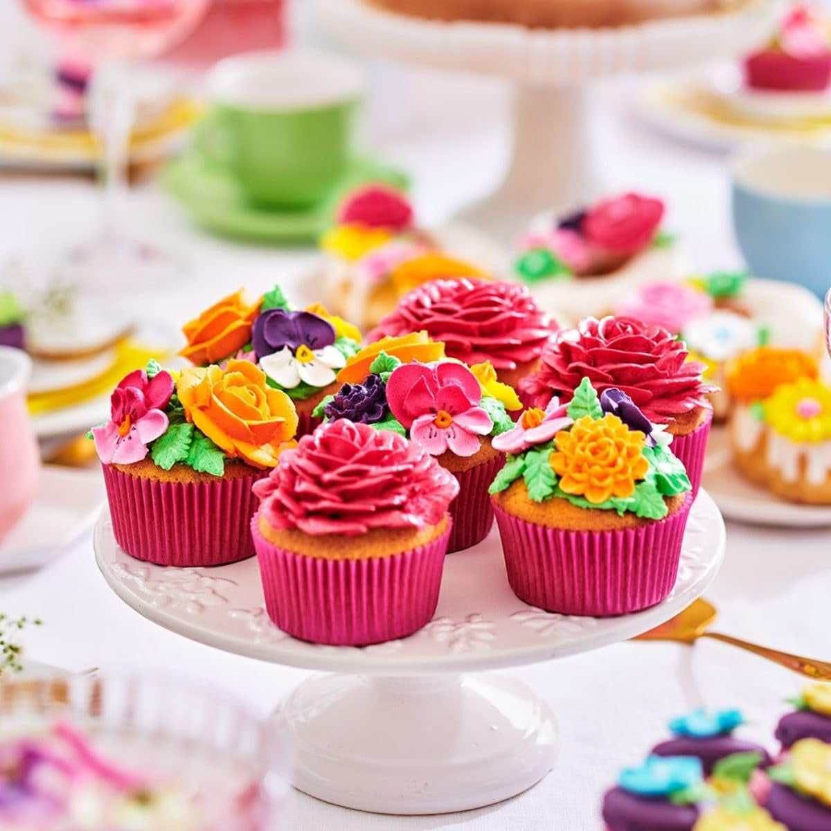Funcakes Mix Für Buttercreme: Einfach Zu Berübenen, Cremig, Perfekt Zum Dekorieren, Abdecken Und Füllen Von Kuchen, Belag Auf Cupcakes, Halal., 1 Kg Mix til bagning og madlavning Naty Shop